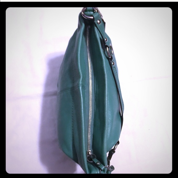 Coach Carly Jade green pebbled leather hobo bag - Picture 8 of 8